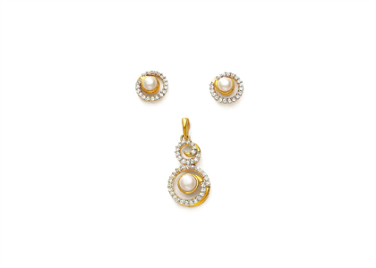 Gold Plated | Pearl Pendant Sets